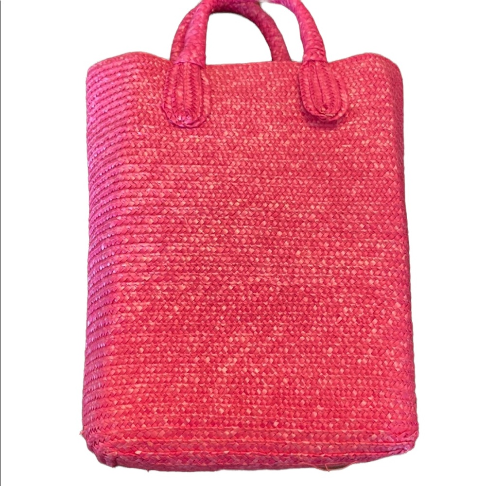 Bubblegum Pink Straw Bag